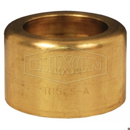 520-H Scovill Style Ferrule, 3/4 ID X 1-18/64 To 1-20/64 OD In Nominal, Hose, 1 In L, Brass, Domesti